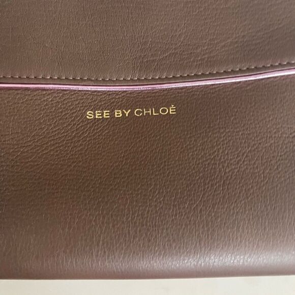 Elegant Brown and Pink Clutch - Picture 4 of 6